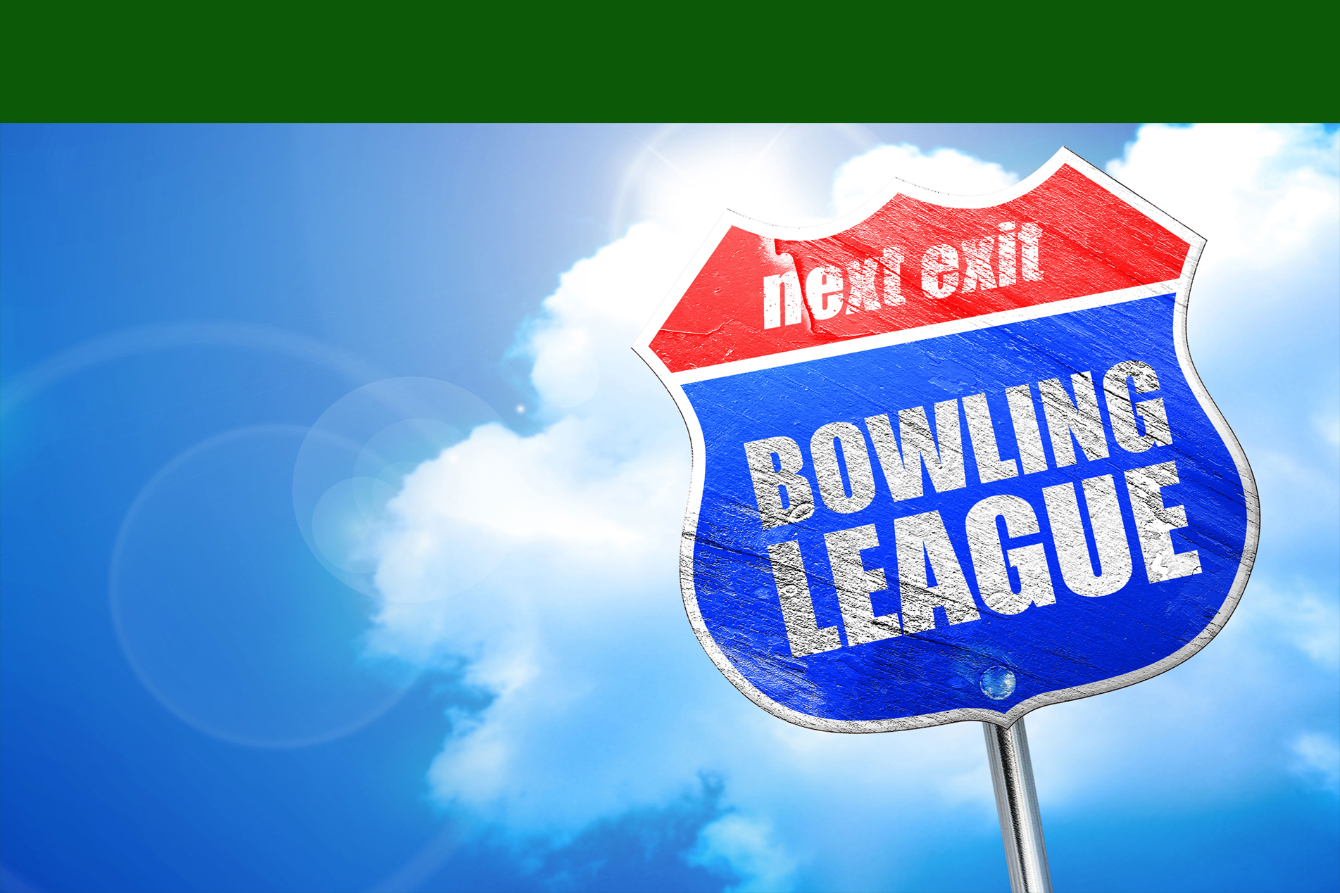 A street sign that says Bowling League